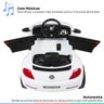 Carro Elétrico Infantil Controle Radio Fm Luz Bluetooth Criança até 30kg 2,8 Km/h Fusca Beetle Dune - 5