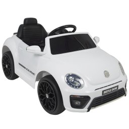 Carro Elétrico Infantil Controle Radio Fm Luz Bluetooth Criança até 30kg 2,8 Km/h Fusca Beetle Dune - 1
