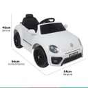 Ver imagem 7 de Carro Elétrico Infantil Controle Radio Fm Luz Bluetooth Criança até 30kg 2,8 Km/h Fusca Beetle Dune
