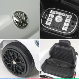 Carro Elétrico Infantil Controle Radio Fm Luz Bluetooth Criança até 30kg 2,8 Km/h Fusca Beetle Dune - 10