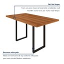 Ver imagem 4 de Mesa de Jantar 4 Lugares MDF 115cm Mariana Preto/Cinamomo