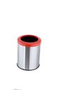 Ver imagem 1 de Lixeira Inox Aro Esmaltado 15 Litros Cozinha Banheiro Cesto - Laranja