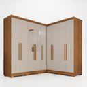 Ver imagem 2 de Guarda-Roupa de Canto Modulado com Pés e Espelho 9 Portas 4 Gavetas França