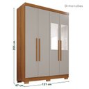 Ver imagem 7 de Guarda-Roupa de Canto Modulado com Pés e Espelho 9 Portas 4 Gavetas França