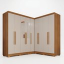 Ver imagem 2 de Guarda-Roupa de Canto Modulado com Pés e Espelho 9 Portas 4 Gavetas França
