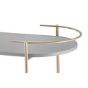 Ver imagem 2 de Carrinho Bar Oval Dourado Bebidas Café