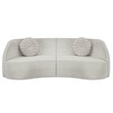 Ver imagem 5 de Sofá Decorativo 3 Lugares 288cm com Almofadas e Poltrona Zion M22 Bouclê Branco - Mpozenato