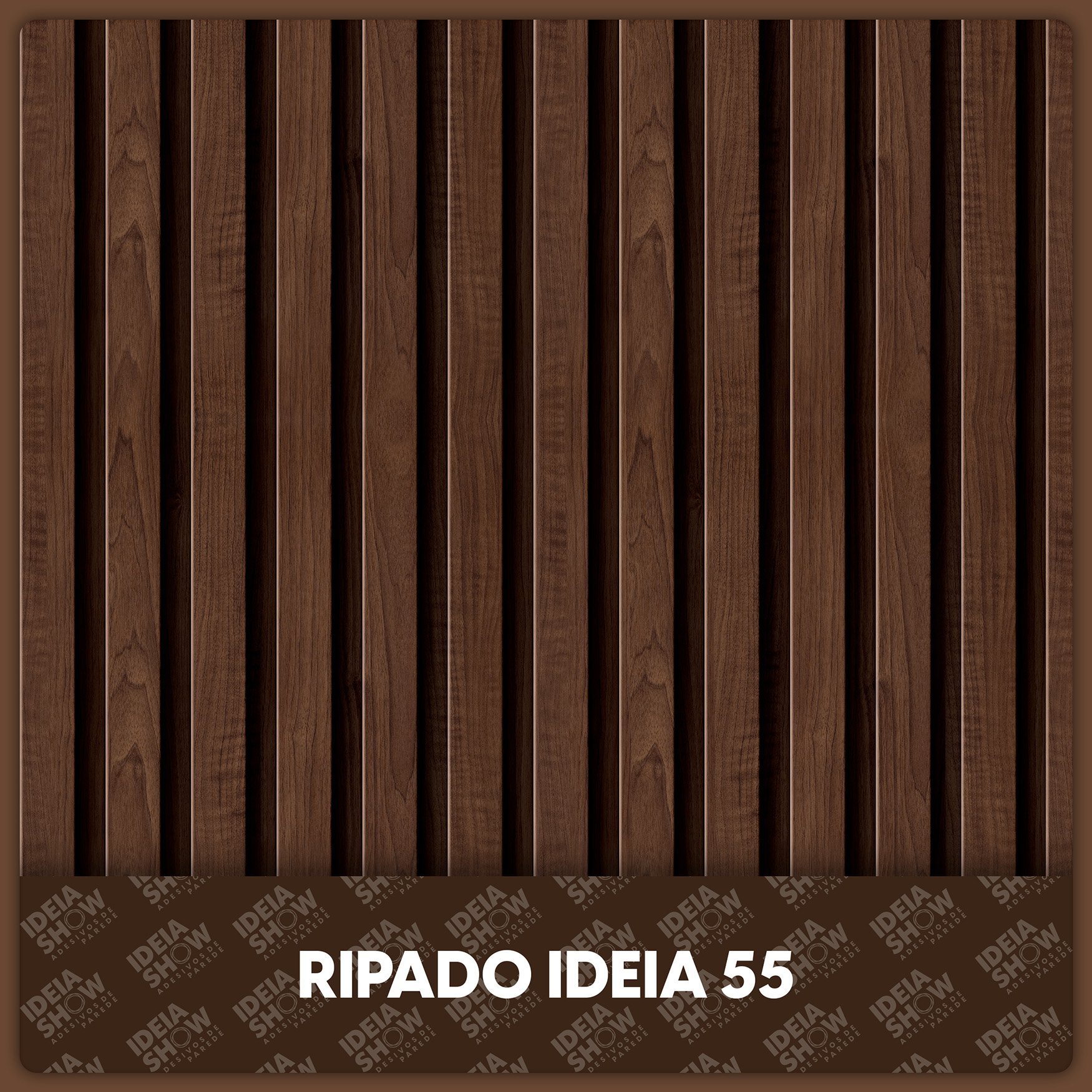 Adesivo De Parede Decorativo Ripado Escuro Rustico Sala Hall - 3