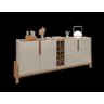 Buffet 4 Portas C/ Prateleiras Lizz 1,90 Off-white/cedro - 2