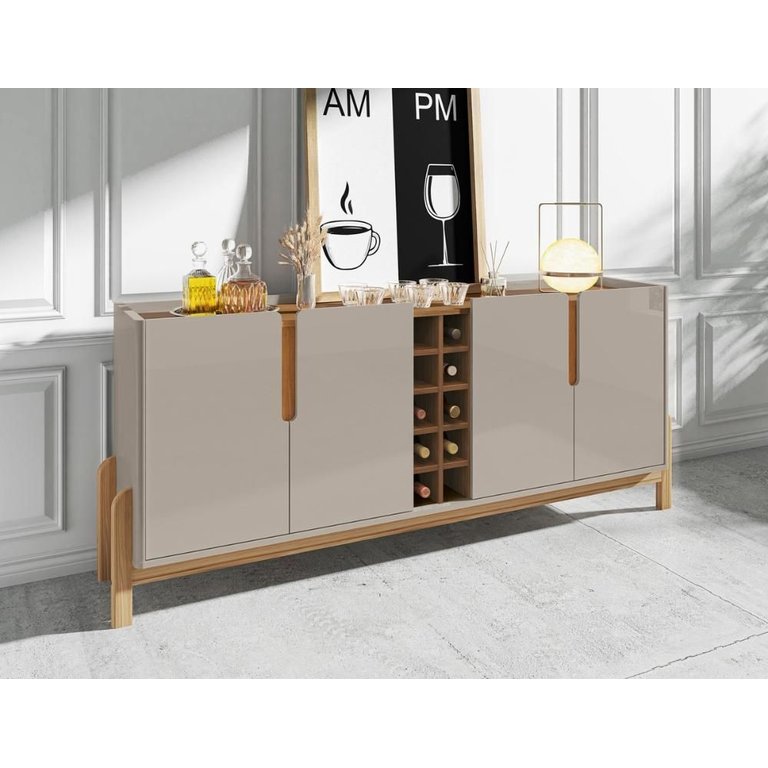 Buffet 4 Portas C/ Prateleiras Lizz 1,90 Off-white/cedro Buffet 4 Portas C/ Prateleiras Lizz 1,90 Off-white/cedro