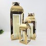 Lanterna Decorativa Marroquina Dourada 53/35/25cm Kit 3pc - 6