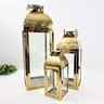 Lanterna Decorativa Marroquina Dourada 53/35/25cm Kit 3pc - 2
