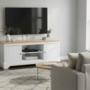 Ver imagem 1 de Rack para Tv 50 Polegadas Tampo de Madeira Maciça Louise