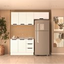 Ver imagem 1 de Cozinha Compacta 250057 3 Peças Meena com Rodapé Branco Politorno Móveis