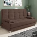Ver imagem 7 de Sofá Cama Equador 193 cm Encosto Reclinável Veludo Pés Plástico Cromado - D’Rossi Marrom