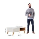 Ver imagem 5 de Rack Bancada Fortaleza Freijó com Mesa de Centro Jeri Off White Freijó - Colibri