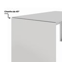 Ver imagem 5 de Mesa Diretor Dinâmica em L 2,00 m X 1,70 m com Tampo e Pés Painel Chanfrados e Armário Pedestal