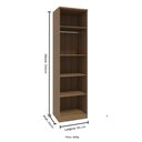 Ver imagem 7 de Guarda Roupa Modulado 02 Portas com Prateleiras 234cm Setiba - Carvalho/Branco