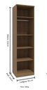 Ver imagem 7 de Guarda Roupa Modulado 02 Portas com Prateleiras 234cm Setiba - Carvalho/Branco