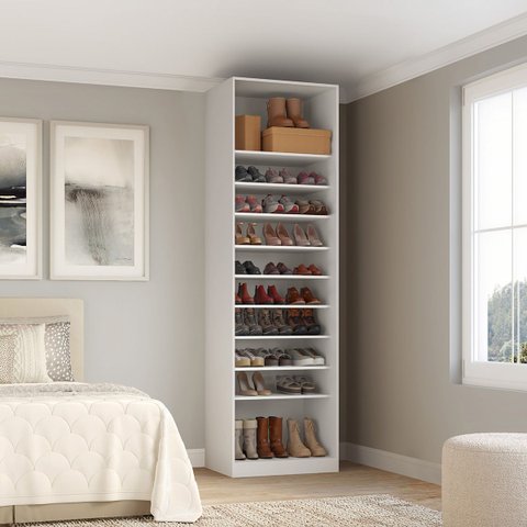 Sapateira Organizadora Multiuso sem Portas Modular Mdf 70cm Altezza Belmax:branco