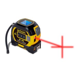 Trena Digital Laser 40m com Fita Métrica Multifunções Exbom