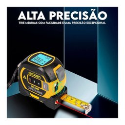 Trena Digital Laser 40m com Fita Métrica Multifunções Exbom - 3