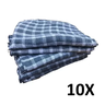 Kit 10 Pano de Chão Xadrez Alvejado P/ Limpeza Uso Geral - 1