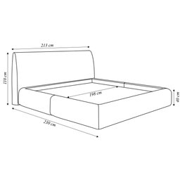 Cama com Cabeceira Pagani King Base no Chão Bouclê Cinza G92 - Gran Belo - 4
