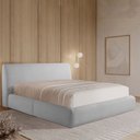 Ver imagem 1 de Cama com Cabeceira Pagani King Base no Chão Bouclê Cinza G92 - Gran Belo