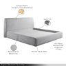Cama com Cabeceira Pagani King Base no Chão Bouclê Cinza G92 - Gran Belo - 3