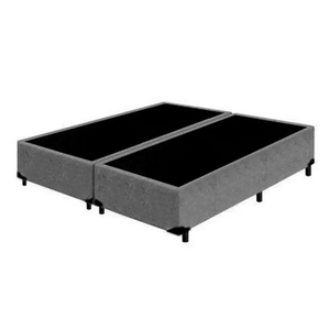 Base Box Premium Bipartido Viúva Especial Premium 1,20 X 2,03 X 0,32 Sued Cinza