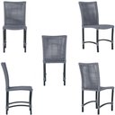 Ver imagem 4 de 5 Cadeiras Corda Náutica Cannes em Alumínio com Pintura Eletrostática para Cozinha Jantar Edícula