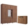 Guarda Roupa 13 Portas e Cômoda Noruega Jatobá Areia - 1