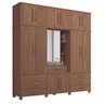 Guarda Roupa 13 Portas e Cômoda Noruega Jatobá Areia - 6