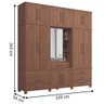 Guarda Roupa 13 Portas e Cômoda Noruega Jatobá Areia - 9
