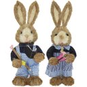 Ver imagem 1 de Casal De Coelhos De Páscoa Decoração Enfeite Coelhinhos