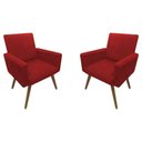 Ver imagem 1 de Kit 02 Poltronas Escritório Recepção Marsala