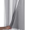 Ver imagem 3 de Cortina Blackout Voil 2,00m X 1,40m Pvc Blecaute Voal Sala Quarto Janela Bloqueia Claridade Branco