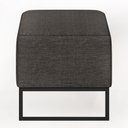 Ver mais imagens de Kit 02 Puffs Decorativo Para Sala de Estar Cléo W01 Base Ferro 90 cm Linho Cinza Escuro - Lyam