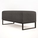 Ver imagem 7 de Kit 02 Puffs Decorativo Para Sala de Estar Cléo W01 Base Ferro 90 cm Linho Cinza Escuro - Lyam