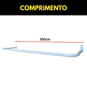 Ver imagem 4 de Kit 6 Cabideiros 1 Metro Aço Alta Resistência Roupas Arara Fixa Parede Casa Loja