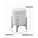 Ver imagem 2 de Puff Decorativo Thor - Linho Bege