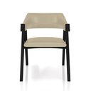 Ver imagem 5 de Kit 3 Cadeiras Sala de Jantar e Jogos Carteados Madeira Maciça Poker Pu Bege/preto G42 - Gran Belo