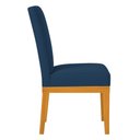 Ver imagem 4 de Kit 8 Cadeiras de Jantar Brisa Veludo Azul Marinho Base de Madeira - Pallazio