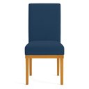 Ver imagem 3 de Kit 8 Cadeiras de Jantar Brisa Veludo Azul Marinho Base de Madeira - Pallazio