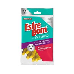 Luva Látex Multiuso Média Amarela Esfrebom Bettanin - 1