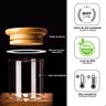 Kit com 12 Potes Herméticos de Vidro 250ml com Tampa de Bambu - 6