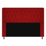 Cabeceira Brenda Para Cama Box King Size 195cm com Capitonê Suede - Ecotec Decor:Vermelho - 2