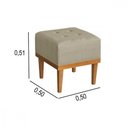 Ver imagem 2 de Puff Quadrado mm-33 Banqueta Espuma Linho Bege Estofados Martins