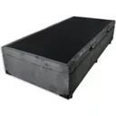 Ver imagem 1 de Cama Box Baú Solteirão King Blindado Suede Cinza 203X96X44 Cm